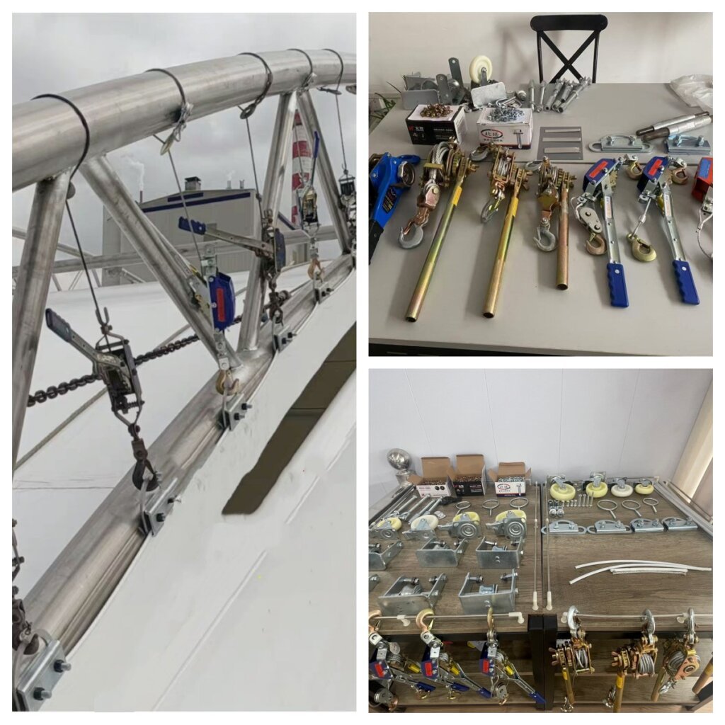 Stainless steel hardware fittings and clamps for tensile membrane structure