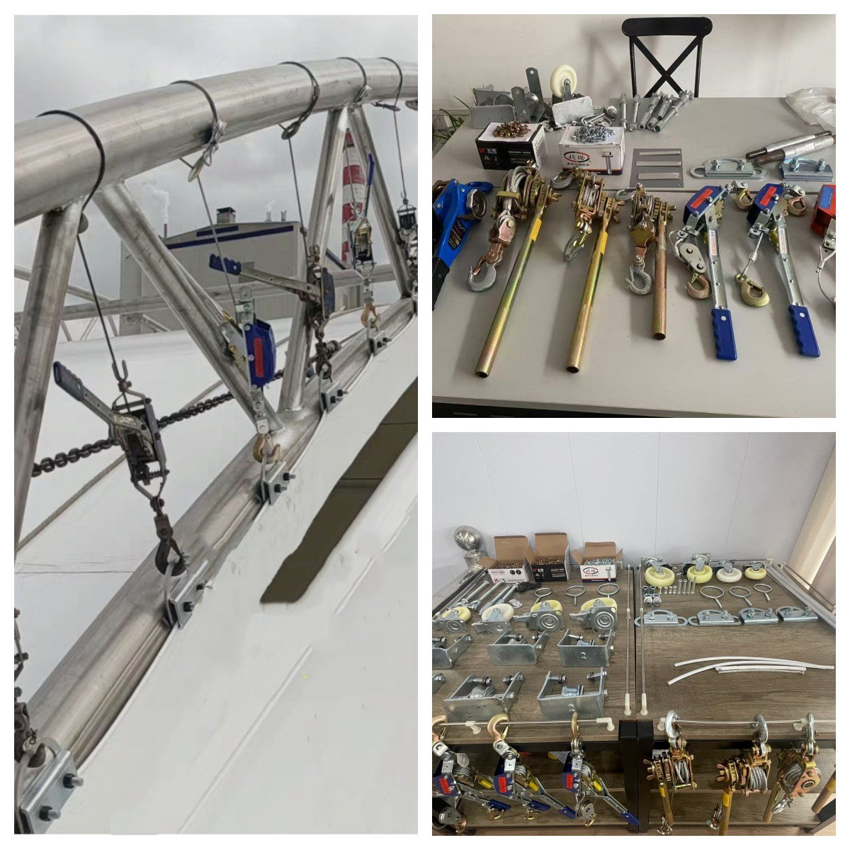 Stainless steel hardware fittings and clamps for tensile membrane structure